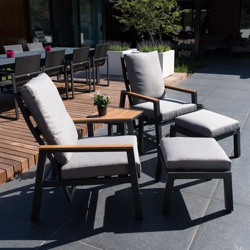 Mauve bekken Kapel Lounge Tuinstoelen - Duoset Coda - Charcoal - Lesli Living - Garden  Interiors Tuinmeubelen