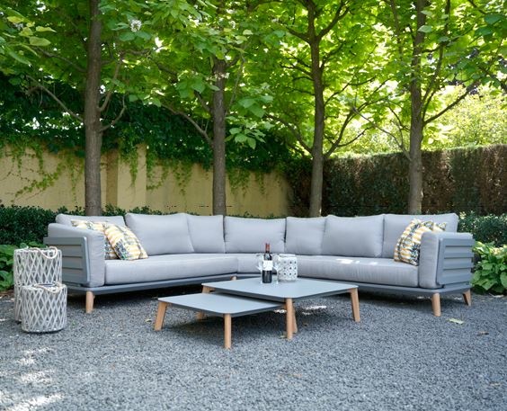 Loungeset Hoekbank - Sphere - Aluminium - Lesli Living | Bestel - Garden Interiors Tuinmeubelen