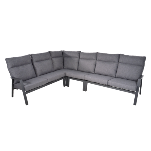 Lesli Living  Hoek Loungeset - Ohio - Antraciet - Aluminium - Lesli Living