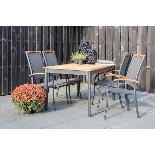 Lesli Living  Tuintafel Uittrekbaar - Monza - Teak - 152/210 cm - Lesli Living