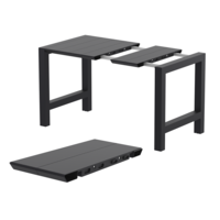 thumb-Bartafel - Vegas - Zwart - Uitschuifbaar 100/140 cm - Siesta-3