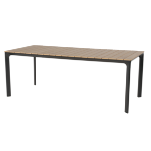 Lesli Living  Tuintafel - Arezzo - Aluminium/Polywood - 200x90 cm - Lesli Living