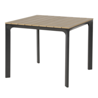 thumb-Tuintafel - Arezzo - Aluminium/Polywood - 90x90 cm - Lesli Living-1