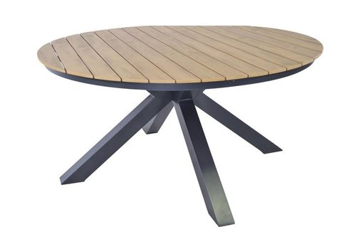 Claire limoen Reizende handelaar Ronde Tuintafel - Arezzo - Aluminium - Rond Ø150 cm - Lesli Living - Garden  Interiors Tuinmeubelen