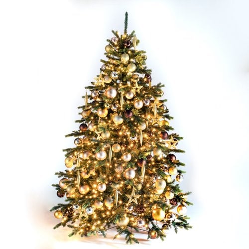 Luxe Kerstballen Pakket - 145 Stuks - Cognac/Goud /Amber - Incl. Ornamenten