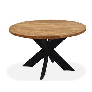 Rond Tuintafel  - Teak/Aluminium - Ø130 cm - Malta - SenS-Line