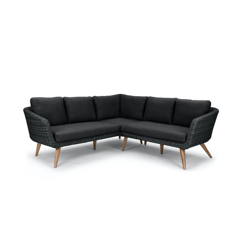 Garden Interiors Hoek Loungeset - MIRA - Wicker - Donkergrijs - Garden Interiors Garden Interiors Hoek Loungeset - MIRA - Wicker - Donkergrijs - Garden Interiors