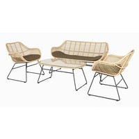 Stoel-Bank Loungeset - Wates - Bamboo - Naturel - The Outsider