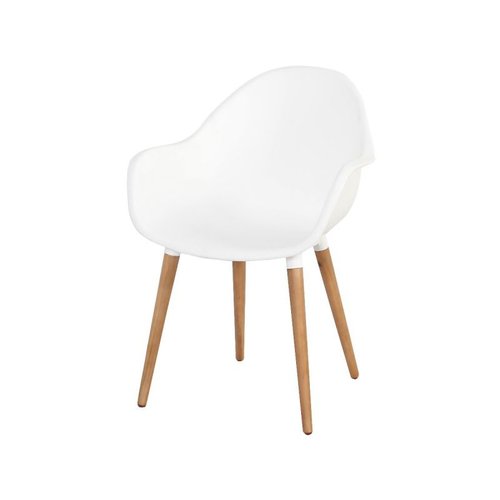 The Outsider Tuinstoel - Anna - Wit - Kunststof-Acacia - The Outsider