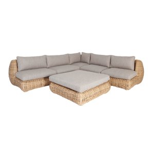 The Outsider Hoek Loungeset - Trento - Wicker - Bamboo Look - The Outsider