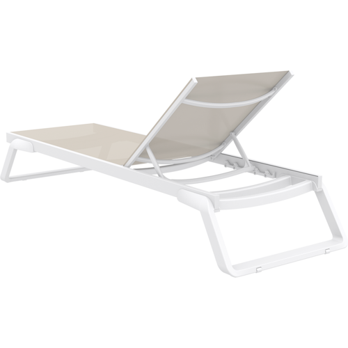 Siesta Exclusive Ligbed - Tropic - Wit/Taupe - Kunststof - Stapelbaar - Siesta