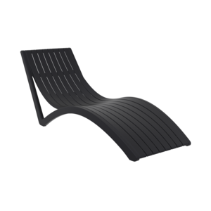 Siesta  Ligbed - Slim - Zwart - Kunststof - Stapelbaar - Siesta