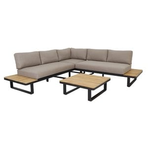 The Outsider Hoek Loungeset - Isa - Zand - Acaciahout - Aluminium - The Outsider