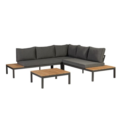 Exotan Hoek Loungeset - La Vida - Antraciet - Aluminium - Exotan Exotan Hoek Loungeset - La Vida - Antraciet - Aluminium - Exotan