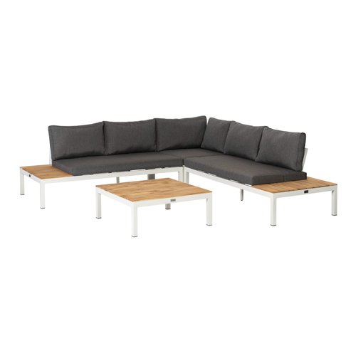 Exotan Hoek Loungeset - La Vida - Wit - Aluminium - Exotan Exotan Hoek Loungeset - La Vida - Wit - Aluminium - Exotan