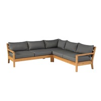 Hoek Loungeset - St.Peter - Teak - Donkergrijs - Exotan