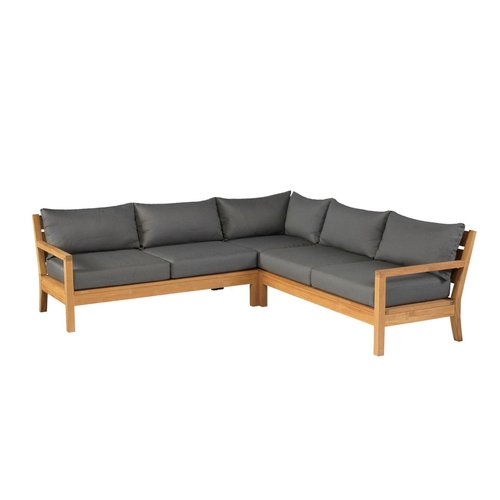 Exotan Hoek Loungeset - St.Peter - Teak - Donkergrijs - Exotan Exotan Hoek Loungeset - St.Peter - Teak - Donkergrijs - Exotan