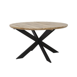 The Outsider Tuintafel Rond - Merry - Ø135 cm - Acacia - Kruispoot - The Outsider