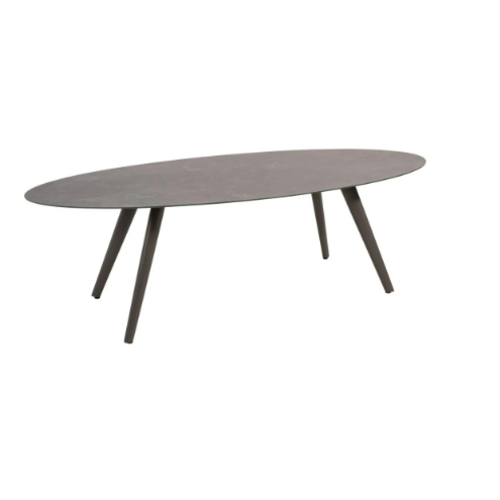 Lesli Living  Ovale Tuintafel - 240 cm - Mojito - Antraciet - Keramiek - Lesli Living