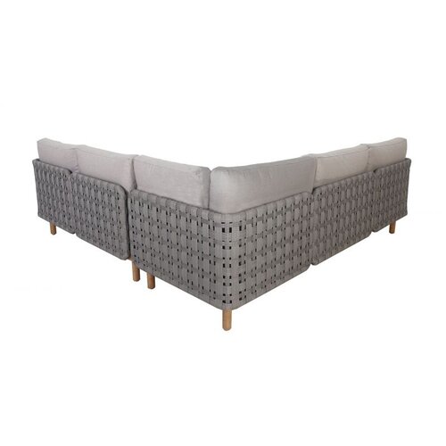 The Outsider Hoek Loungeset - Kolbe - Lichtgrijs - Acacia/Rope - The Outsider