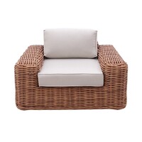 Loungestoel - Charlotte - Beige - Wicker  - The Outsider