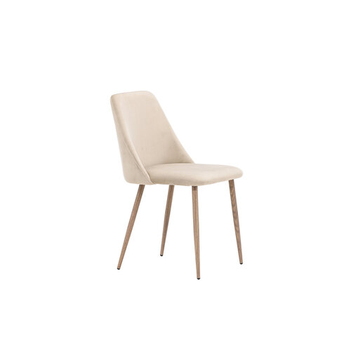 Jörn Eetkamerstoel - Ingrid - Beige - Fluweel - Jörn Jörn Eetkamerstoel - Ingrid - Beige - Fluweel - Jörn