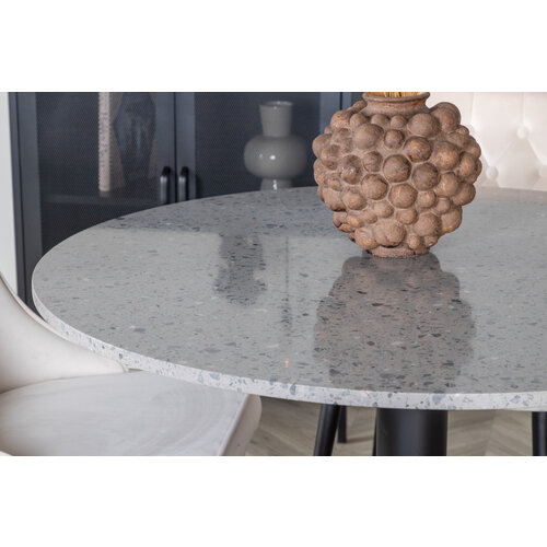 Jörn Eettafel - Christy - 106 cm - Grijs - Terrazzo - Jörn