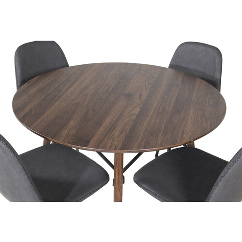 Jörn Eettafel - Lana - 100 cm - Walnoot - Fineer - Jörn