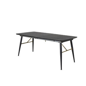 Jörn Eettafel - Gerd - 180x85 cm - Zwart - Uitschuifbaar - Jörn