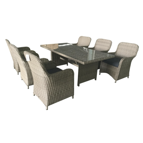 The Outsider Dining Set - Toulouse - Wicker - Brown - The Outsider