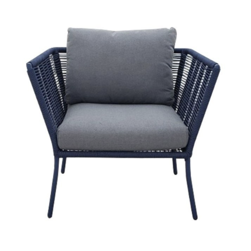 The Outsider Lounge Tuinstoel - Kona - Navy Blue - Wicker - The Outsider