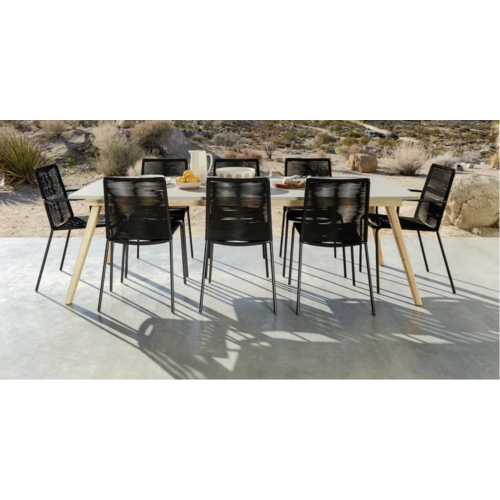 The Outsider Dining tuinstoel - Novara - Wicker - Aluminium - Zwart - The Outsider