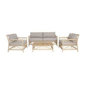 The Outsider Stoel-Bank Loungeset - Kudus- Wicker - Acacia - Bamboo Look - The Outsider