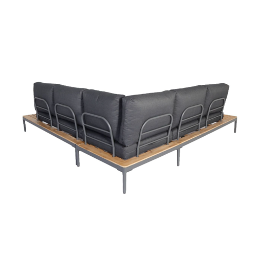 The Outsider Hoek Loungeset - Colombus - Acacia - Aluminium - Antraciet - The Outsider