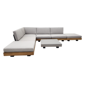 The Outsider Hoek Loungeset - Lodewijk - Acacia - Grijs - The Outsider The Outsider Hoek Loungeset - Lodewijk - Acacia - Grijs - The Outsider