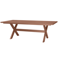 Delta - Picknicktafel - Aluminium - Rozebruin - 220x100cm - Exotan