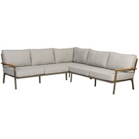 Orlando - Hoek Loungeset - Aluminium - Teak - Exotan