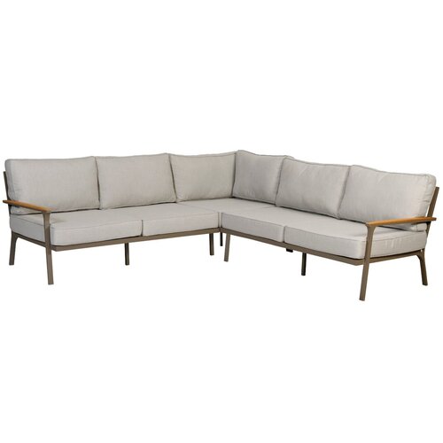 Exotan Orlando - Hoek Loungeset - Aluminium - Teak - Exotan