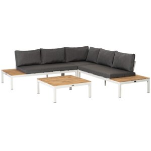 Exotan Hoek Loungeset - La Vida - Teak Wit - Aluminium - Exotan