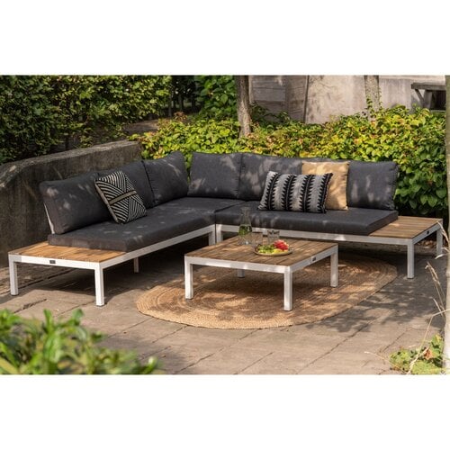 Exotan Hoek Loungeset - La Vida - Teak Wit - Aluminium - Exotan