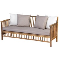 Tuinbank - Bamboo - 185cm incl kussens - Taupe - Exotan