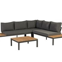 Hoek Loungeset - La Vida - Antraciet - Aluminium - Exotan