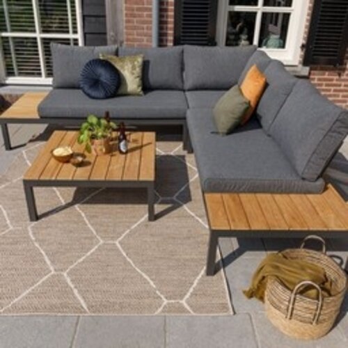 Exotan Hoek Loungeset - La Vida - Antraciet - Aluminium - Exotan