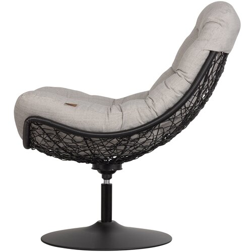 Vive - Draaifauteuil - Loungestoel - Naturel Zwart - Rattan - WOOOD