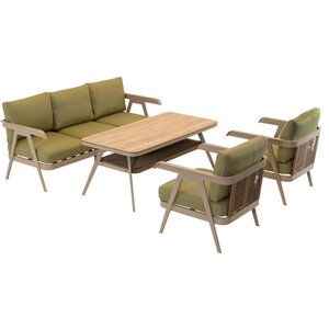 Lesli Living  Stoel-Bank Loungeset - Boca - Aluminium - Lesli Living