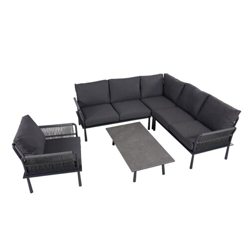 DATHO OUTDOOR Hoek Loungeset - Trino - Aluminium - Datho Outdoor - Donkergrijs