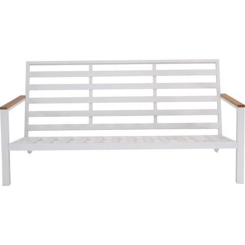 Lesli Living  Stoel-Bank Loungeset - Donnan - Wit - Aluminium / Bamboe - Lesli Living