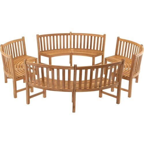 Garden Interiors Ronde Tuinbank - Teak - Rond 200cm