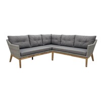 Hoek Loungeset - Larissa - Wicker - Acacia - Antraciet - The Outsider