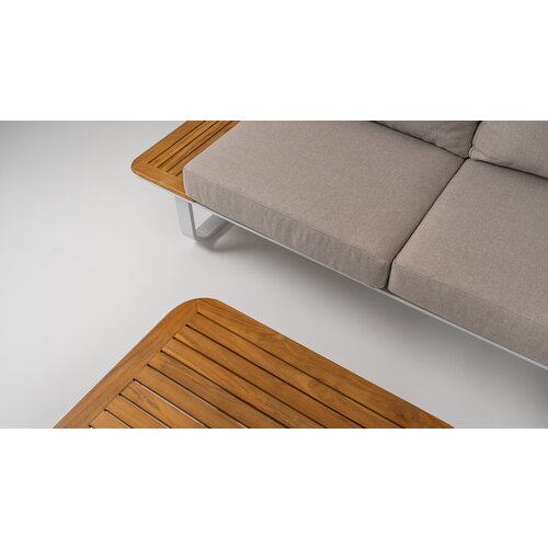 DATHO OUTDOOR Hoek Loungeset - Capri - Aluminium - Teak - Datho Outdoor